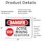 Signmission Active Mining Do Not Enter Danger Sign, Vinyl Decal, 7in W x 5in L, 2PK OS-2PACK-DS-D-57-L-2175 - alternate 2